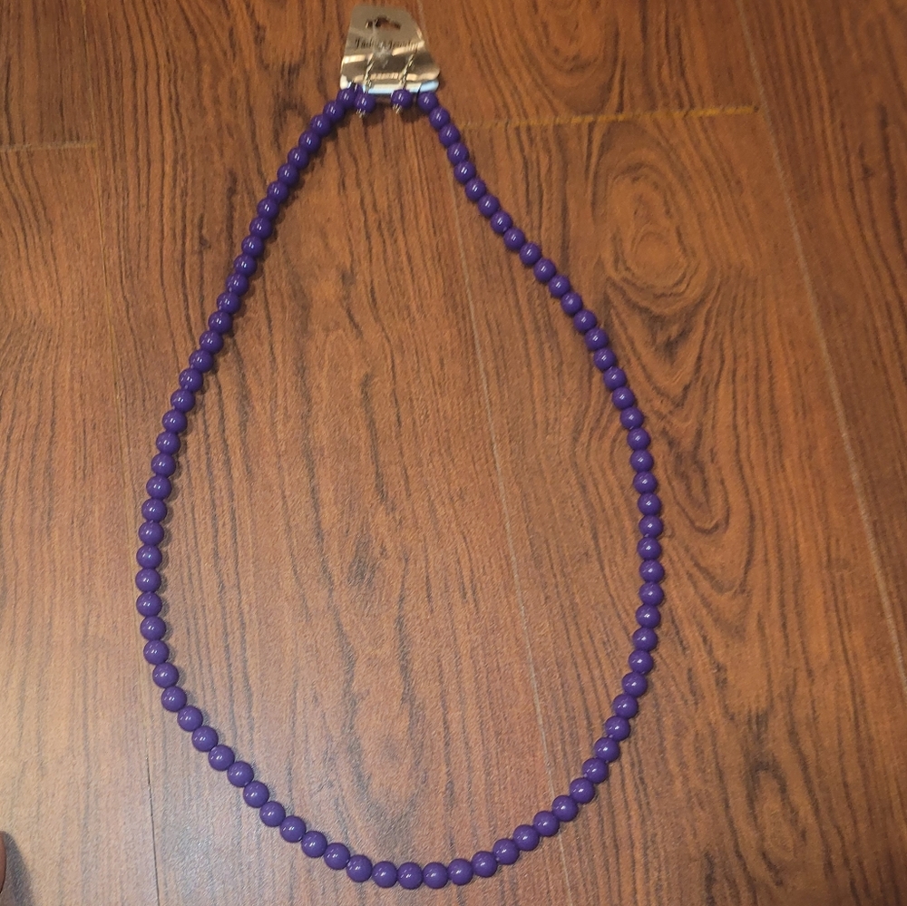 Purple beaded necklace